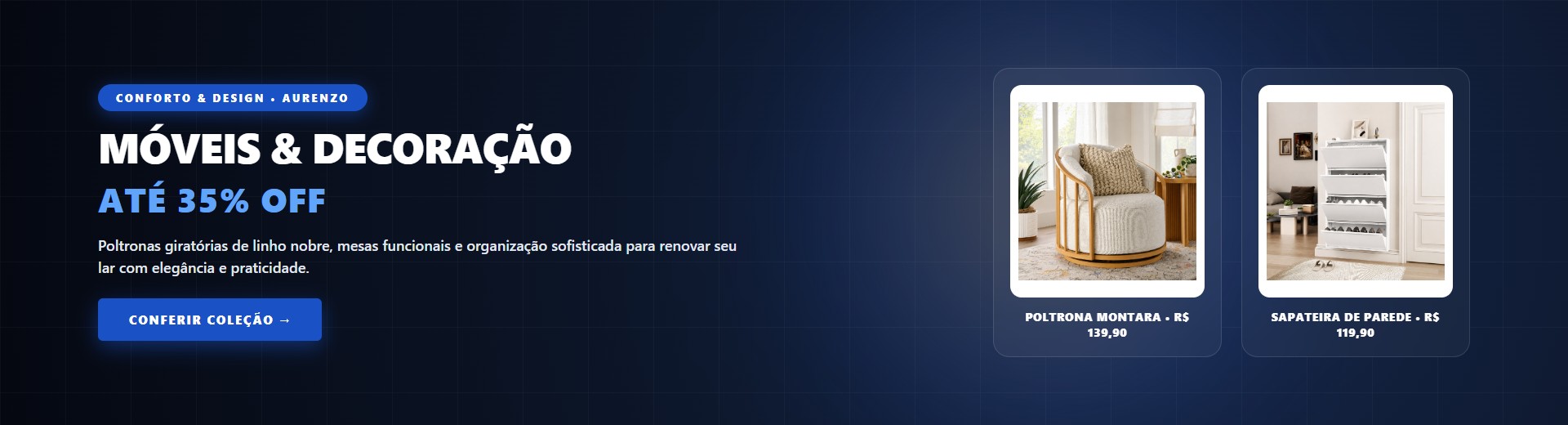 Coleção Móveis & Decoração Aurenzo